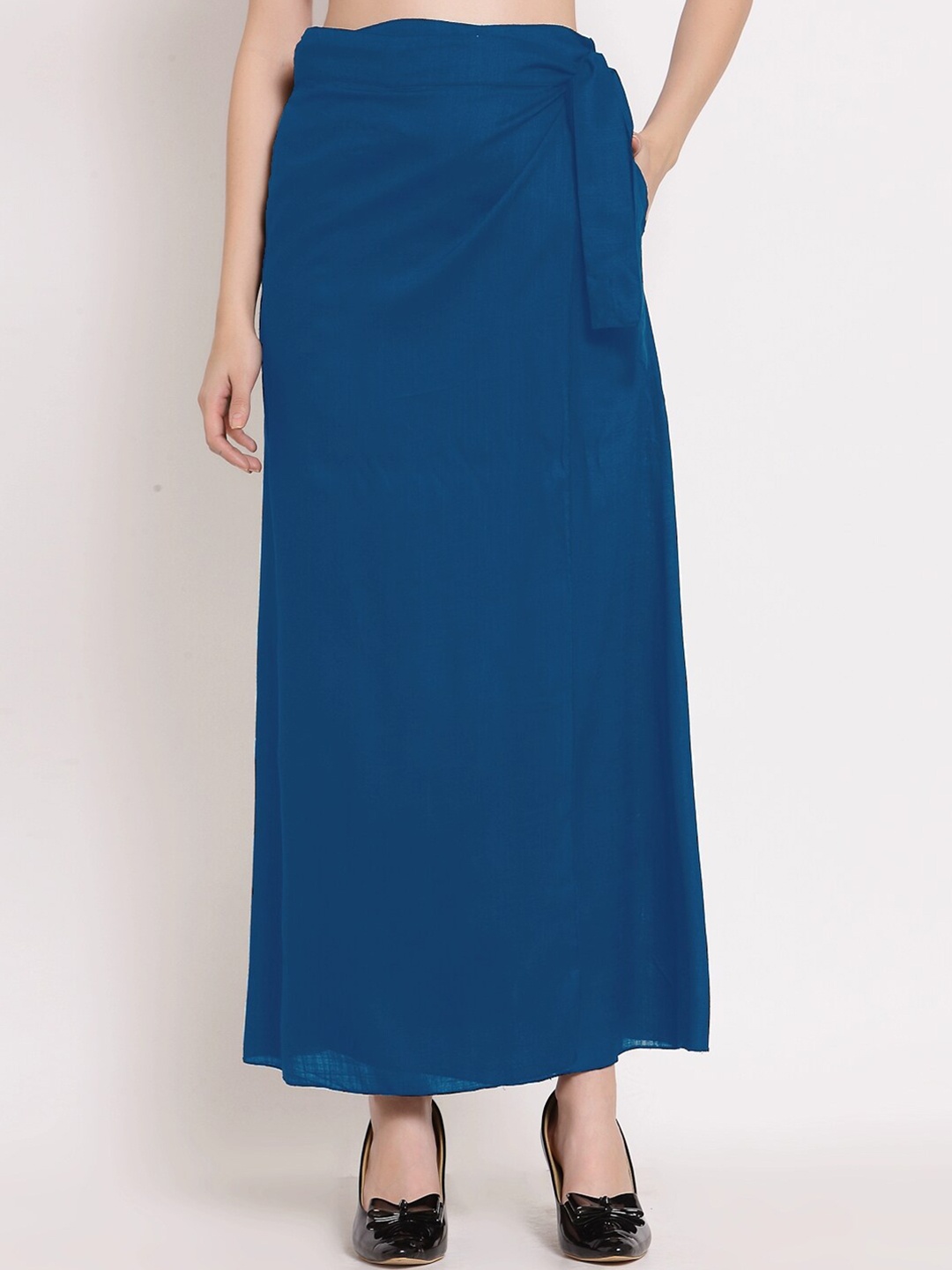 

PATRORNA Women Plus Size Teal Blue Long Wrap Skirt