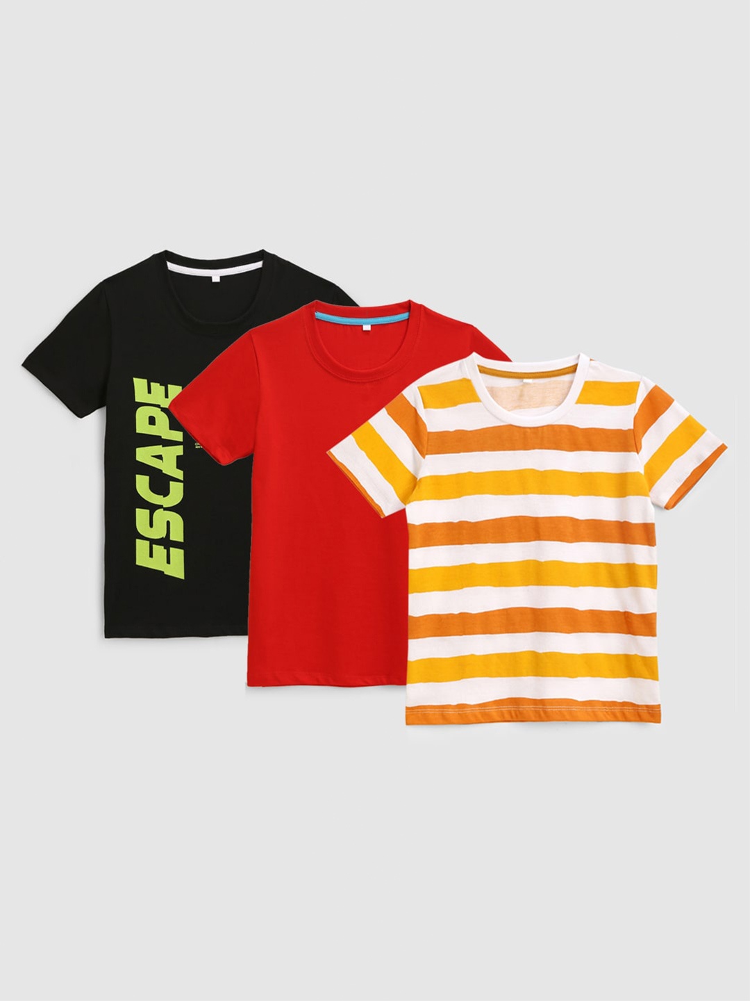 

KIDSCRAFT Boys Pack Of 3 Printed T-shirts, Red