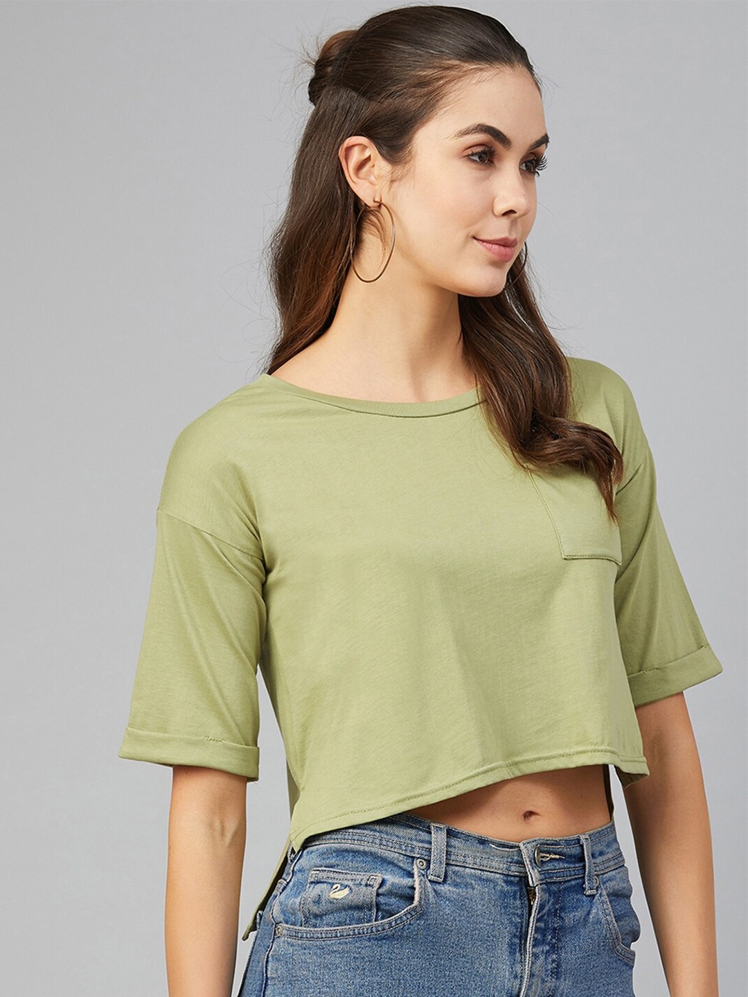 

CHIMPAAANZEE Women Green T-shirt