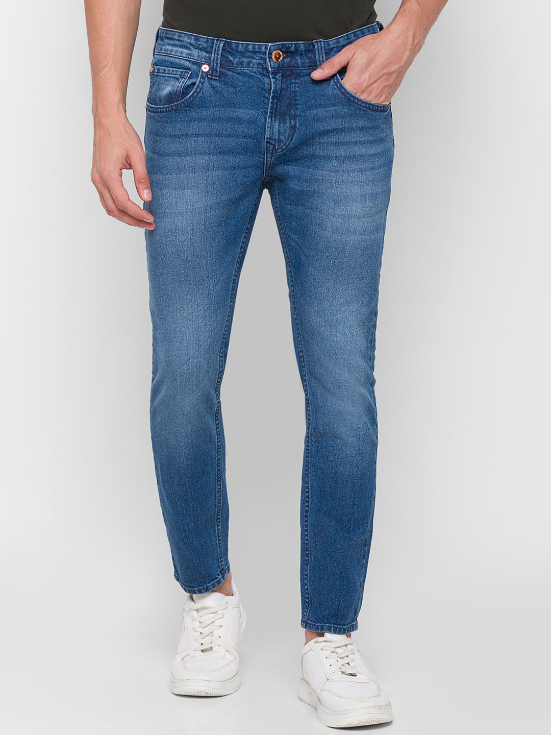 

SPYKAR Men Blue Kano Slim Fit Heavy Fade Jeans