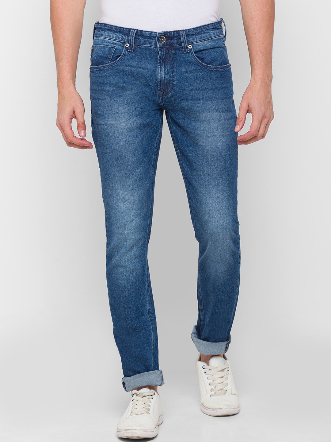 

SPYKAR Men Blue Slim Fit Low-Rise Heavy Fade Jeans