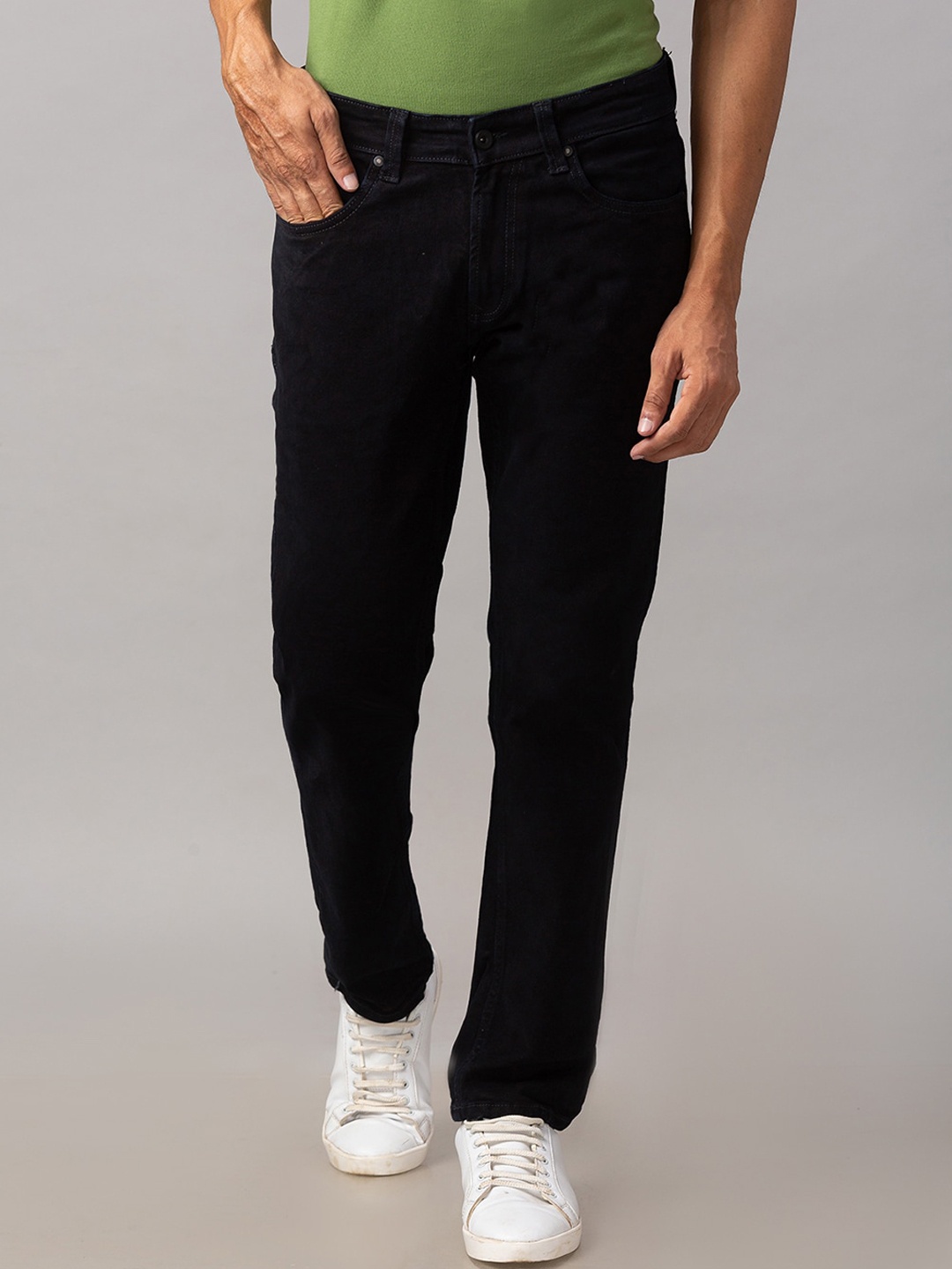 

SPYKAR Men Navy Blue Rovers Slash Knee Jeans