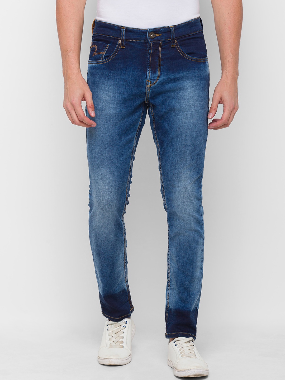 

SPYKAR Men Blue Slim Fit Heavy Fade Jeans