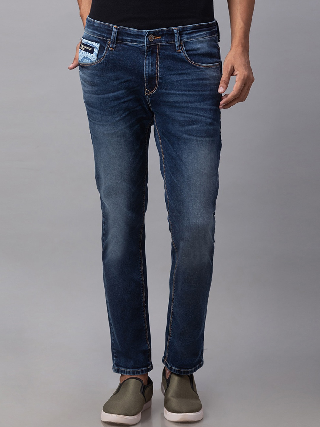 

SPYKAR Men Blue Kano Slim Fit Light Fade Jeans