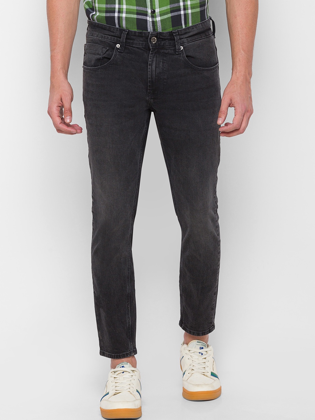 

SPYKAR Men Black Kano Slim Fit Light Fade Cotton Jeans