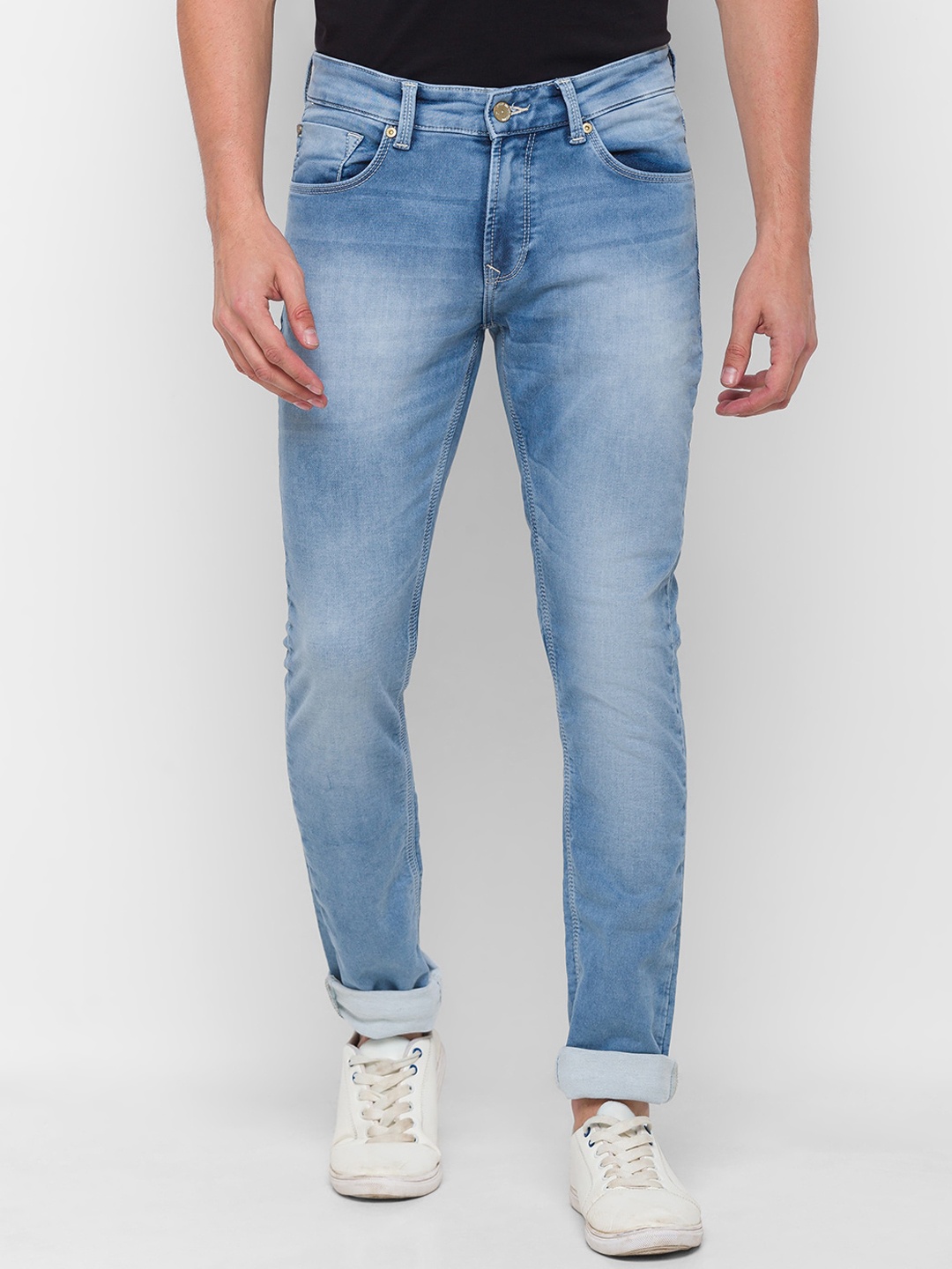 

SPYKAR Men Blue Slim Fit Low-Rise Heavy Fade Jeans