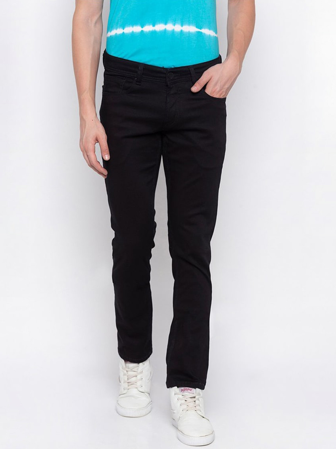 

SPYKAR Men Black Slim Fit Low-Rise Jeans