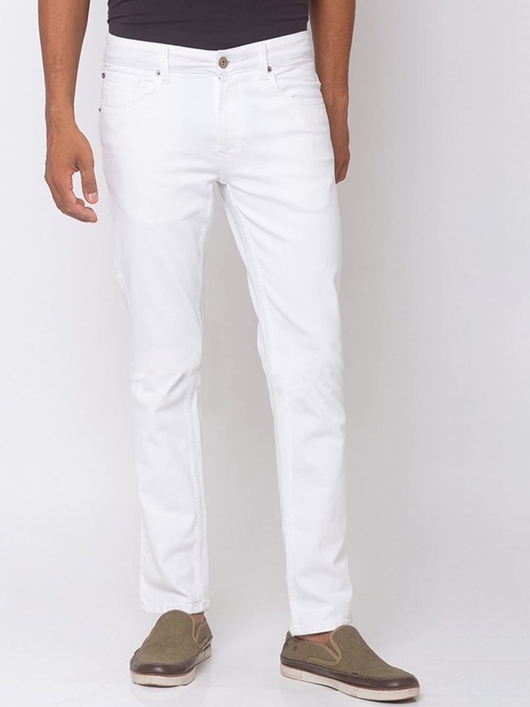 

SPYKAR Men White Slim Fit Low-Rise Jeans