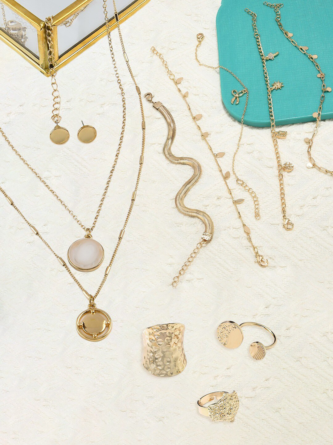 

AMI Gold-Toned Gold-Plated Layered Necklace