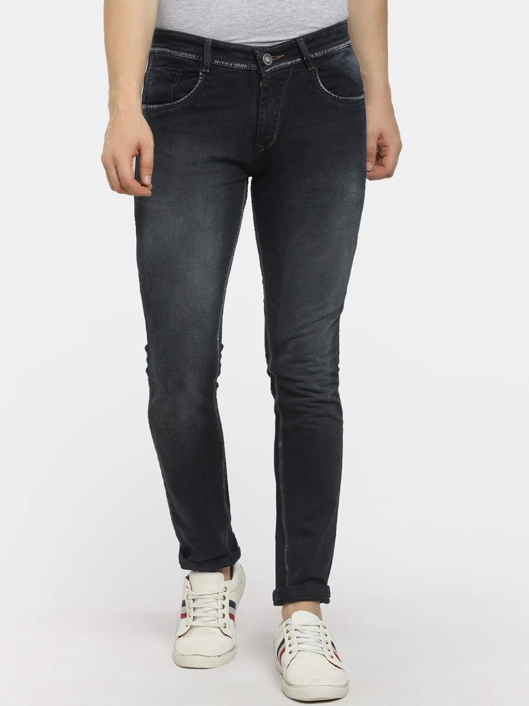 

V-Mart Men Grey Classic Slim Fit Light Fade Jeans