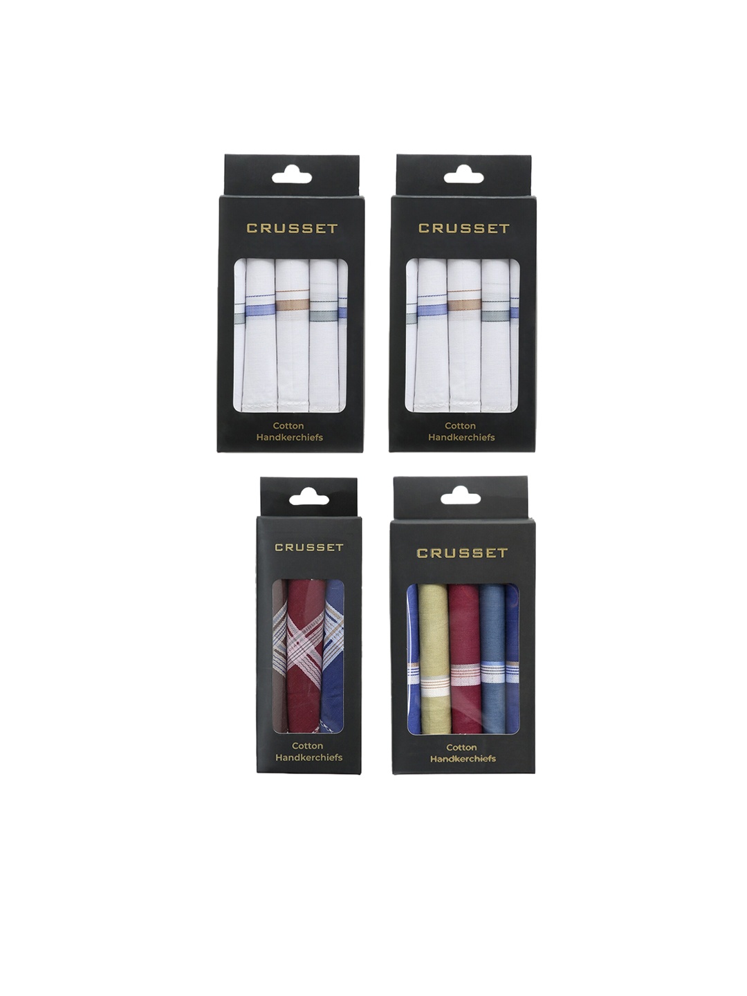 

CRUSSET Set of 18 Cotton Handkerchiefs, White