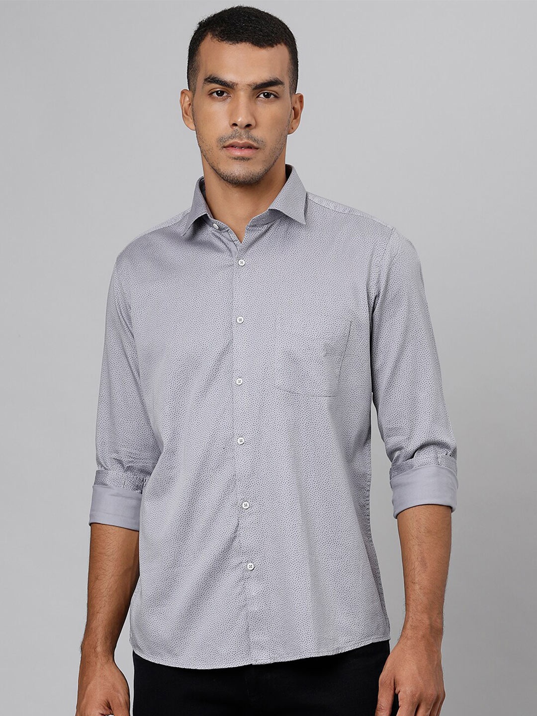 

Richlook Men Grey Printed Casual Shirt