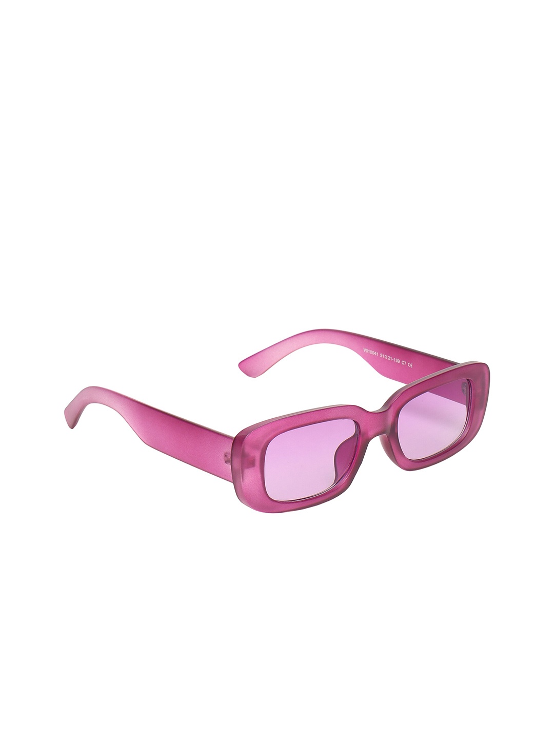 

SCAGLIA Unisex Pink Lens Rectangle Sunglasses with UV Protected Lens