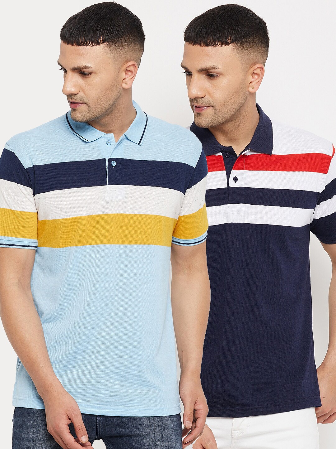 

Parcel Yard Men Pack Of 2 Cotton T-shirts, Blue