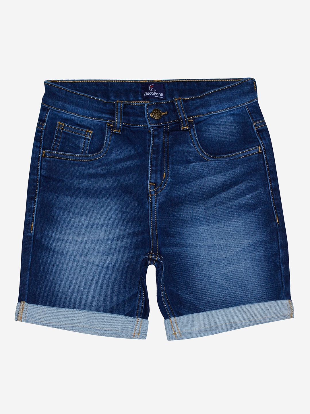 

KiddoPanti Boys Blue Washed Denim Shorts
