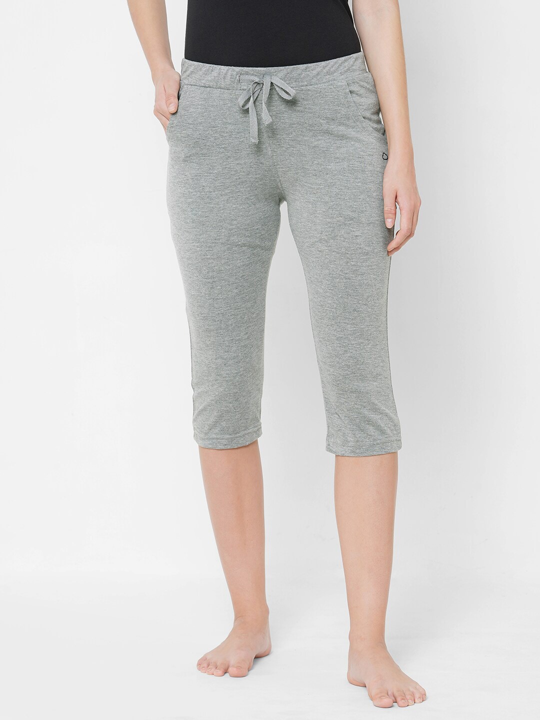 

Sweet Dreams Women Grey Melange Lounge Capris