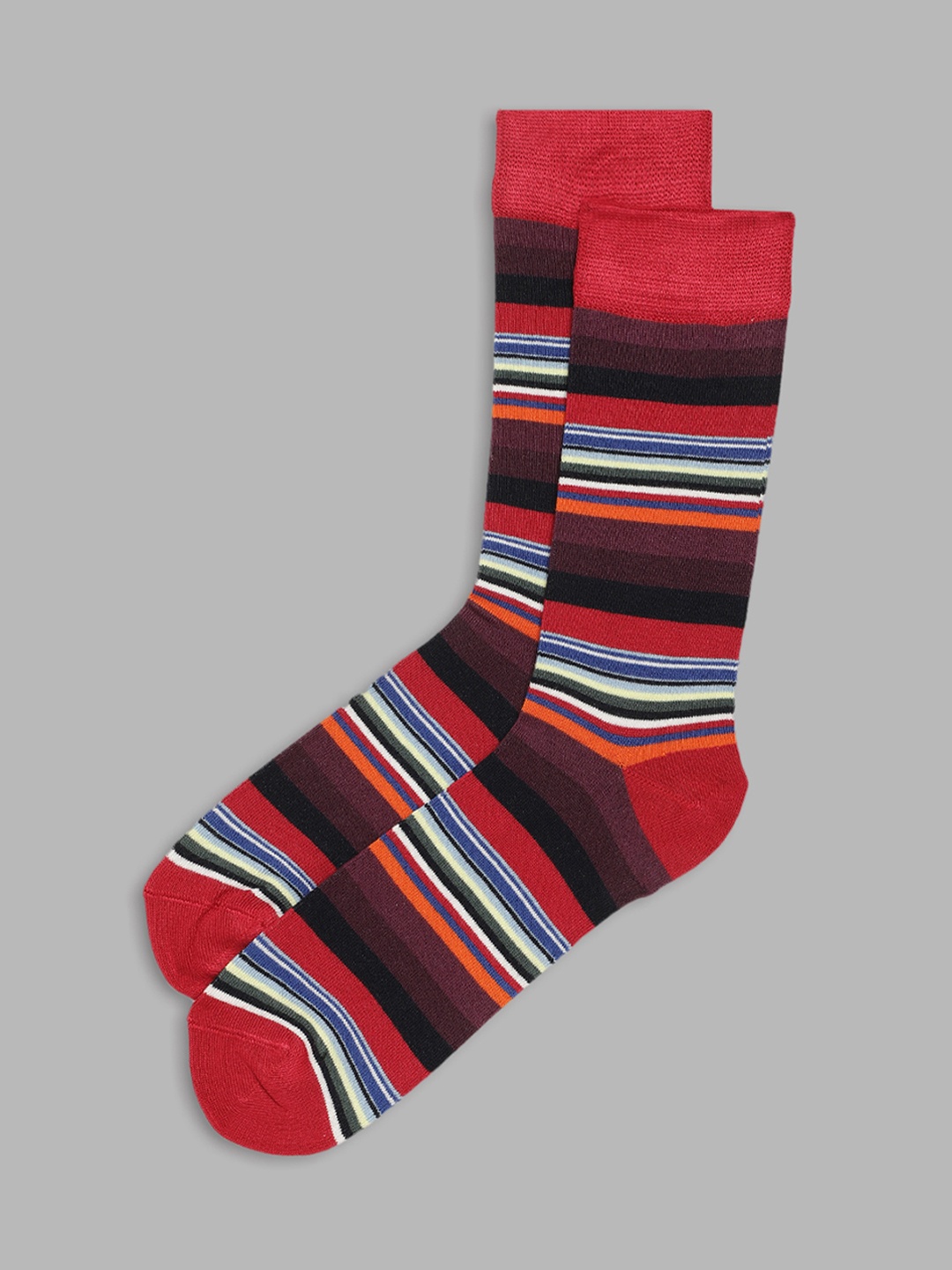 

LINDBERGH Men Red Striped Calf Length Socks