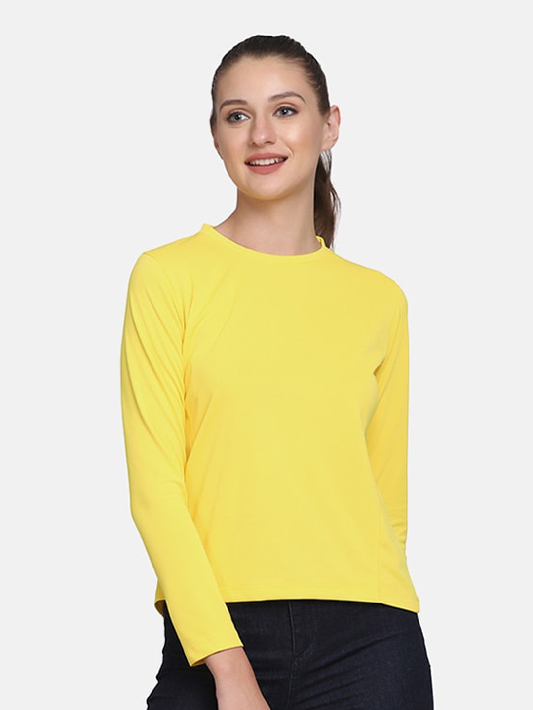 

PERFKT-U Women Yellow Antimicrobial T-shirt