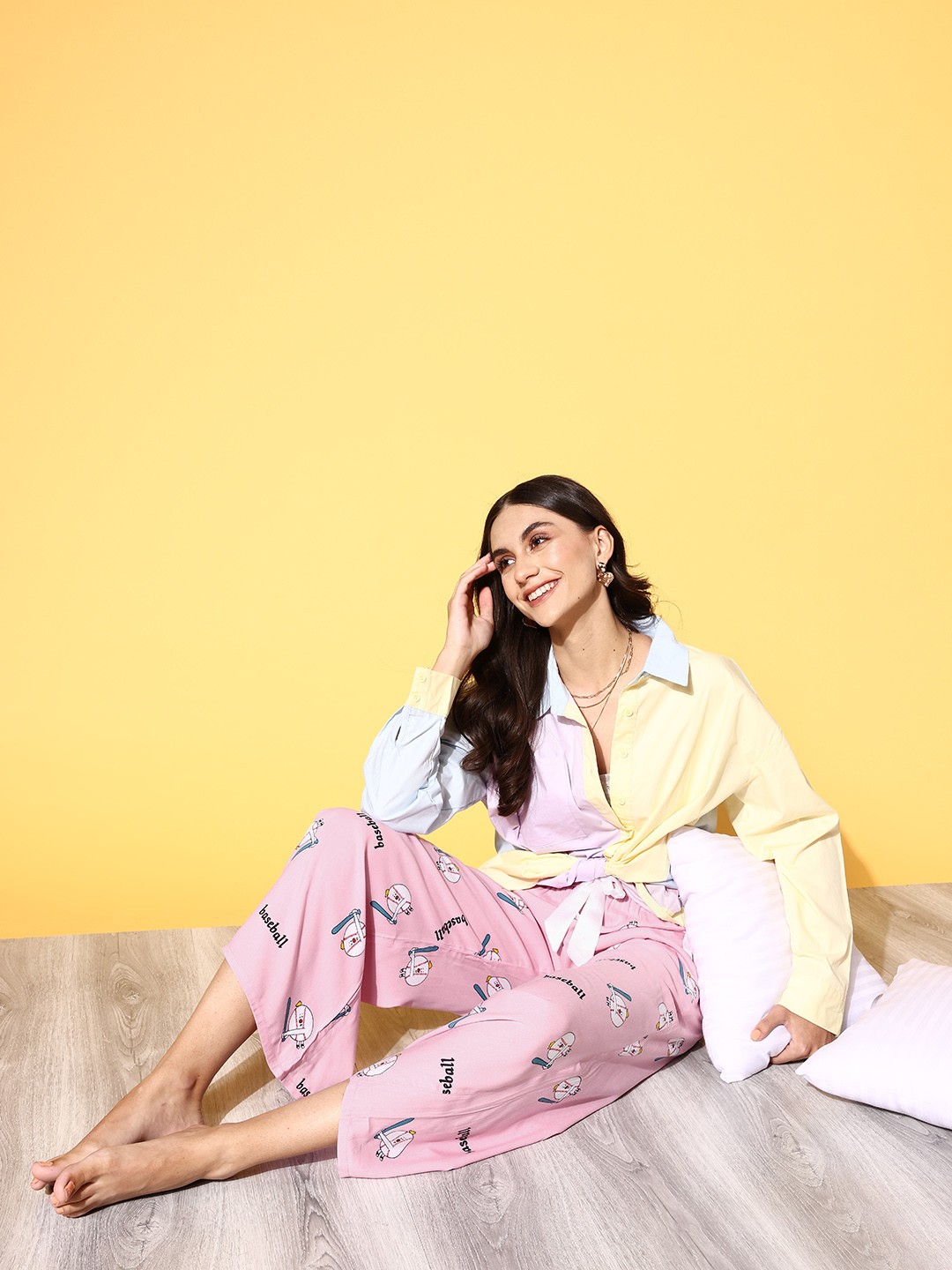 

Sweet Dreams Women Pretty Pink Printed Sleep Staple Lounge Pants
