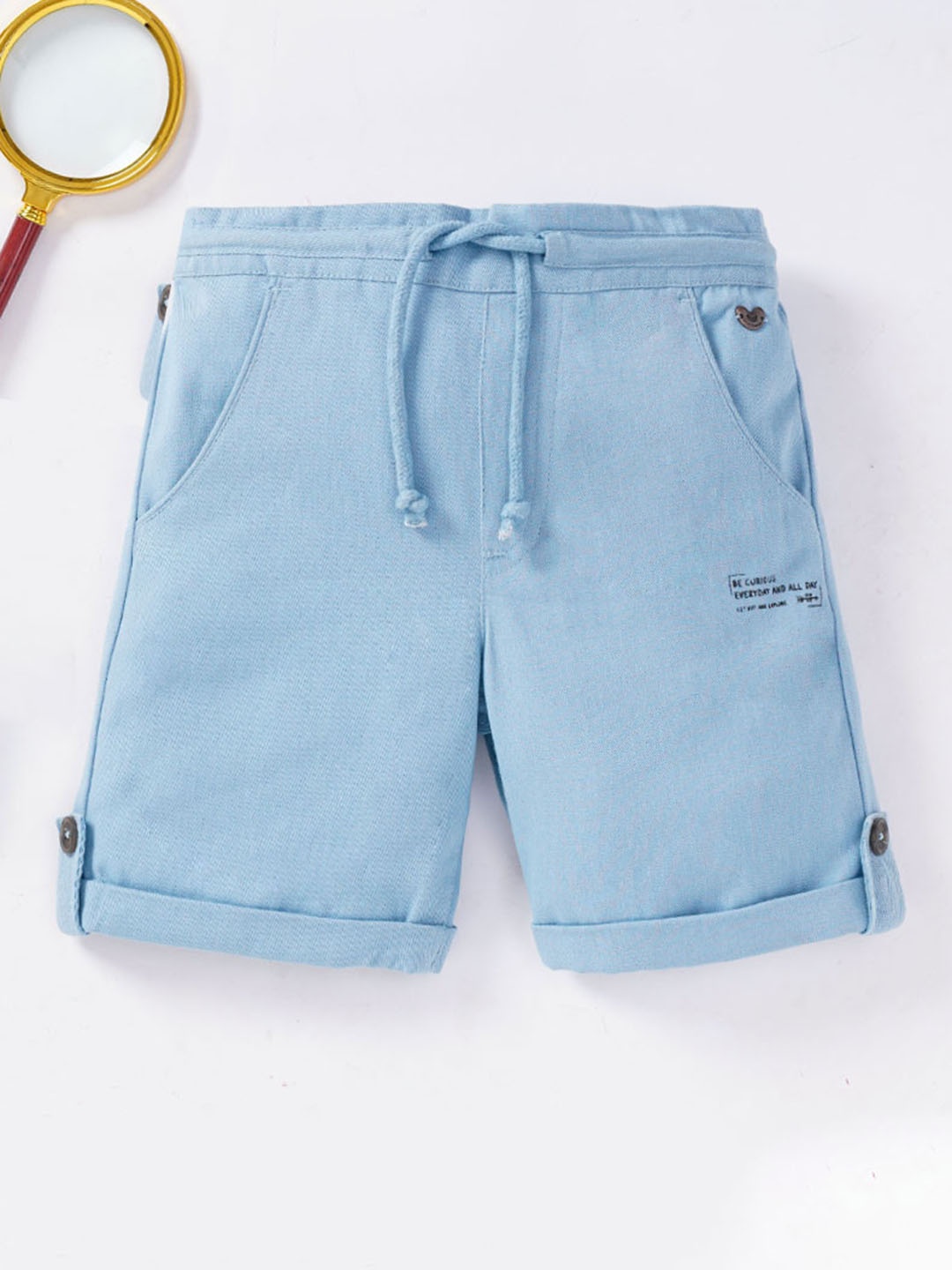 

Ed-a-Mamma Boys Blue Cotton Shorts