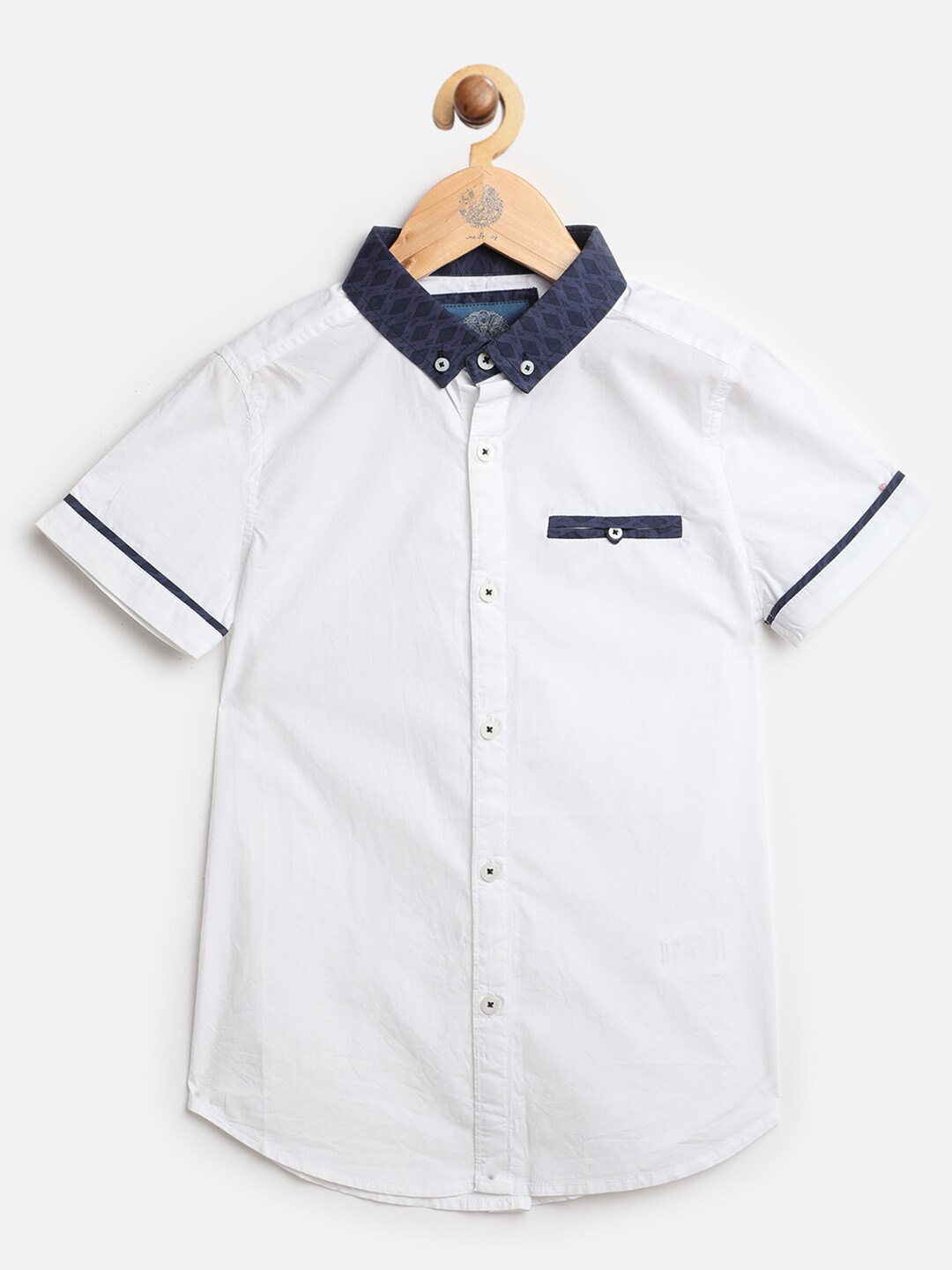 

One Friday Boys White Comfort Pure Cotton Casual Shirt