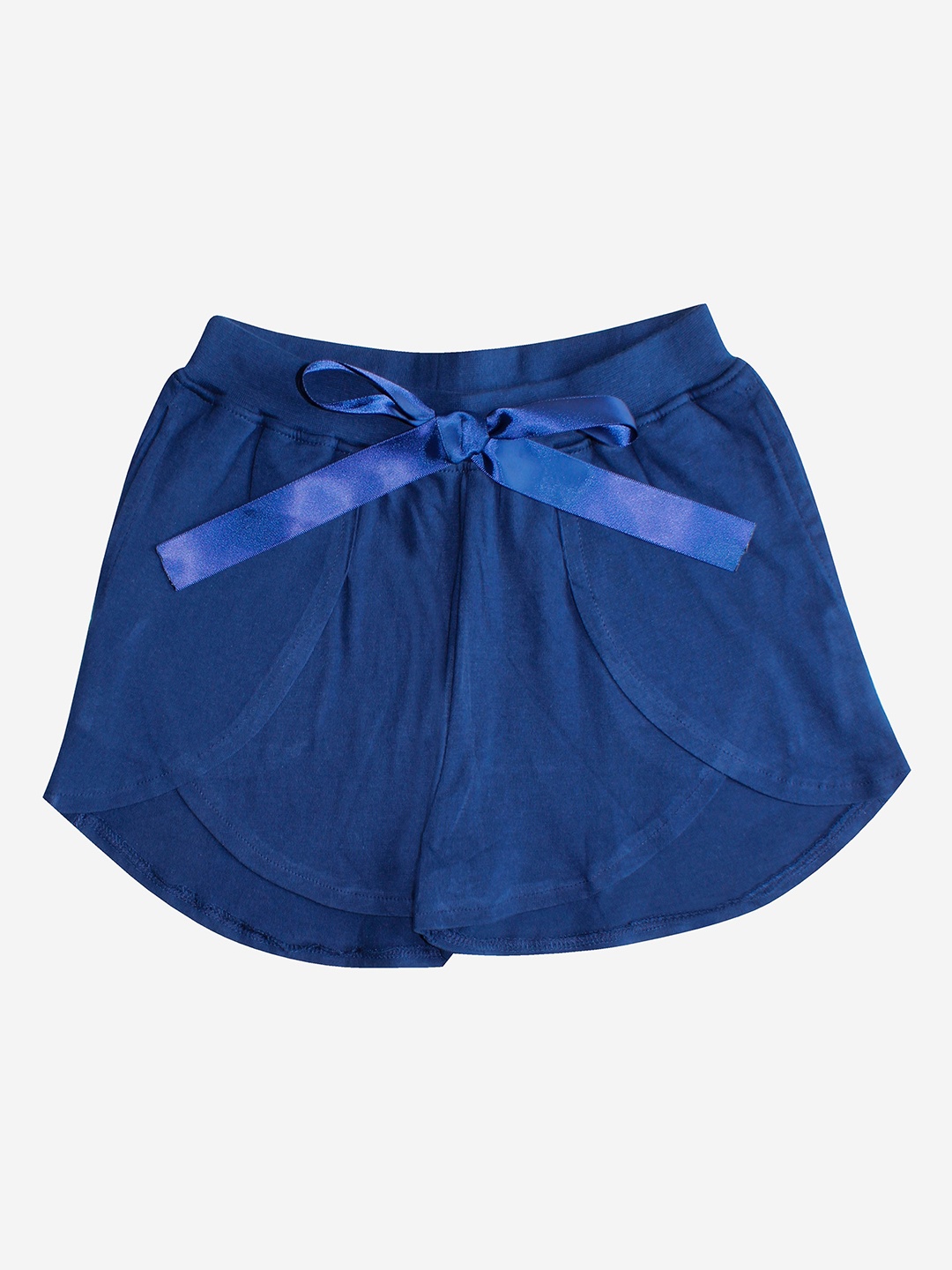 

KiddoPanti Girls Navy Blue Pure Cotton Shorts