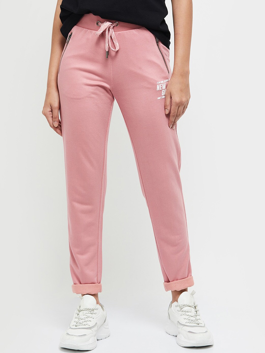 

max Women Pink Solid Track Pant