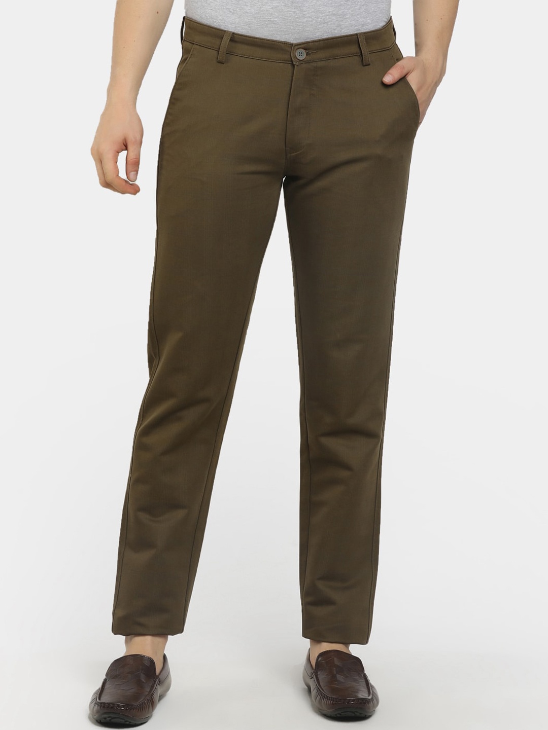 

V-Mart Men Brown Classic Slim Fit Trousers