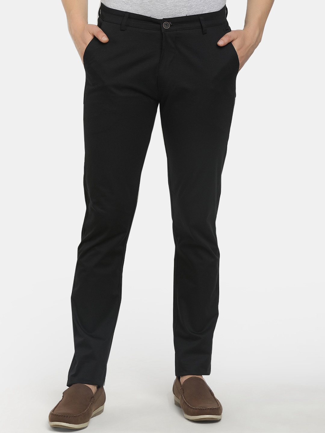 

V-Mart Men Black Classic Slim Fit Trousers