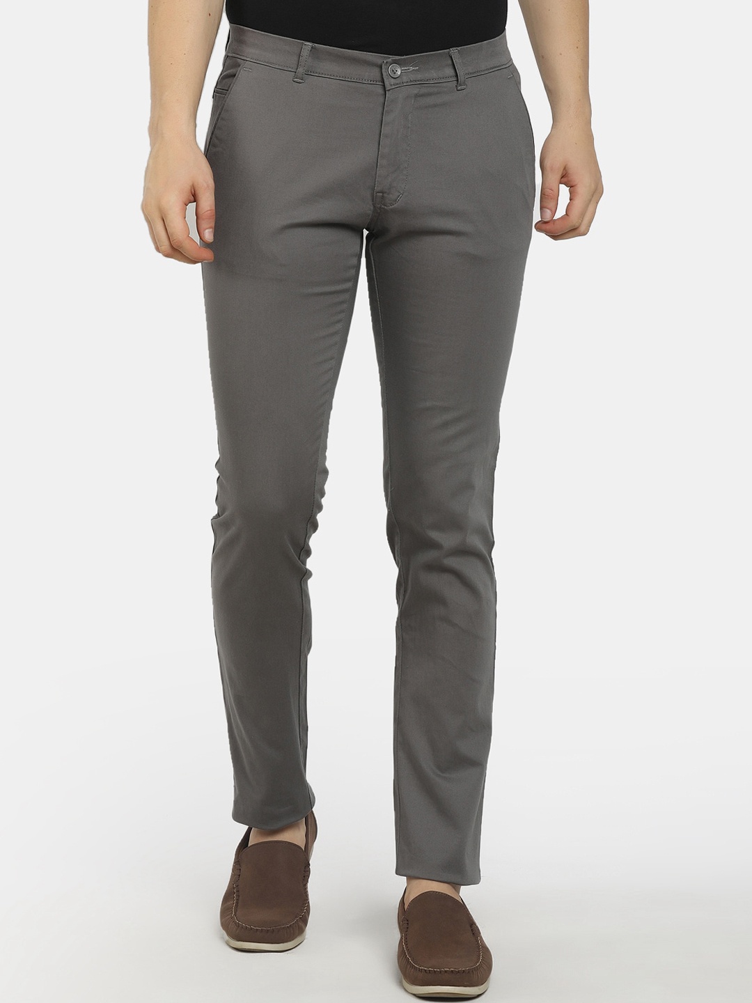 

V-Mart Men Grey Classic Slim Fit Trousers