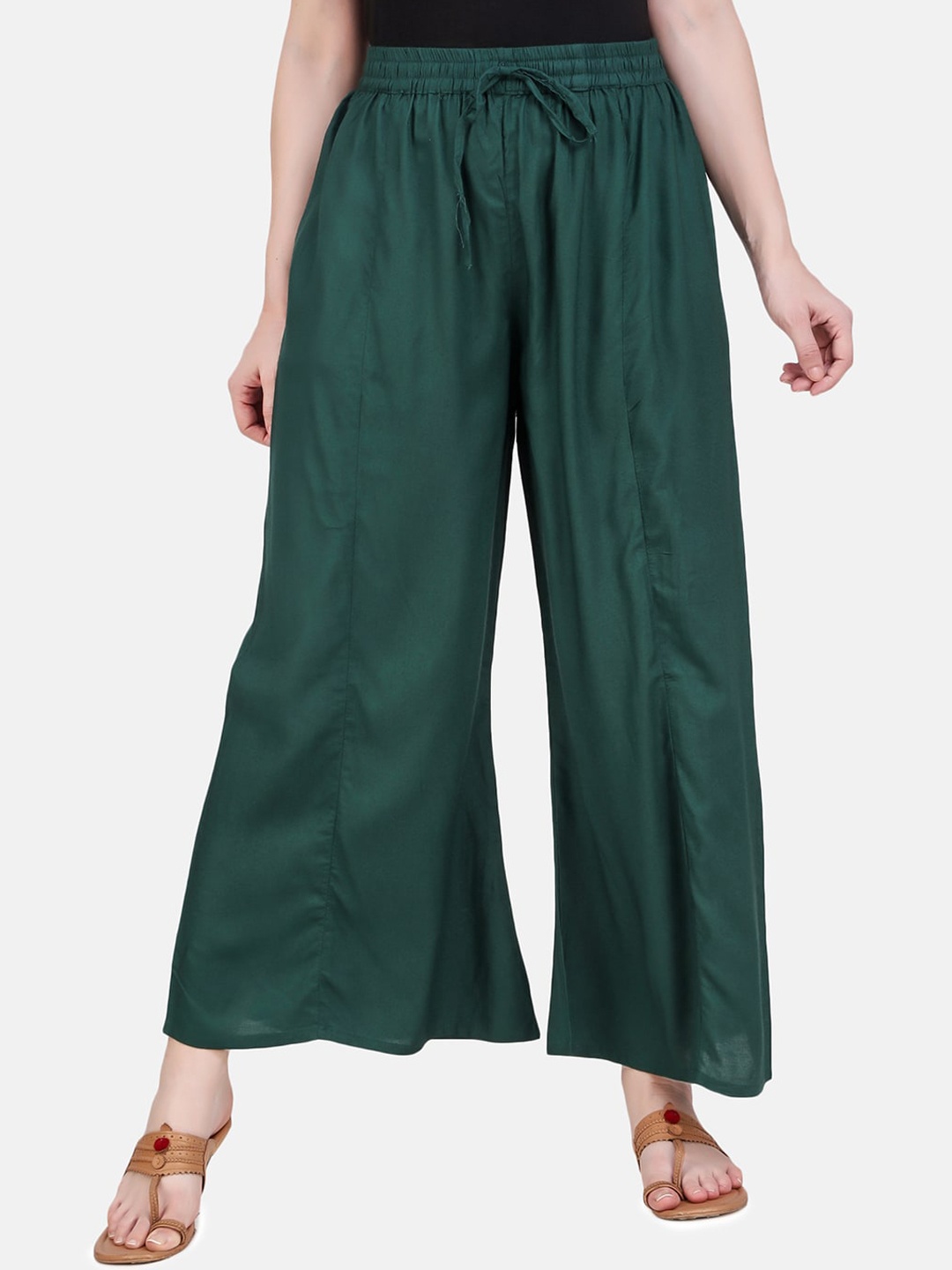 

Aawari Women Green High-Rise Trousers
