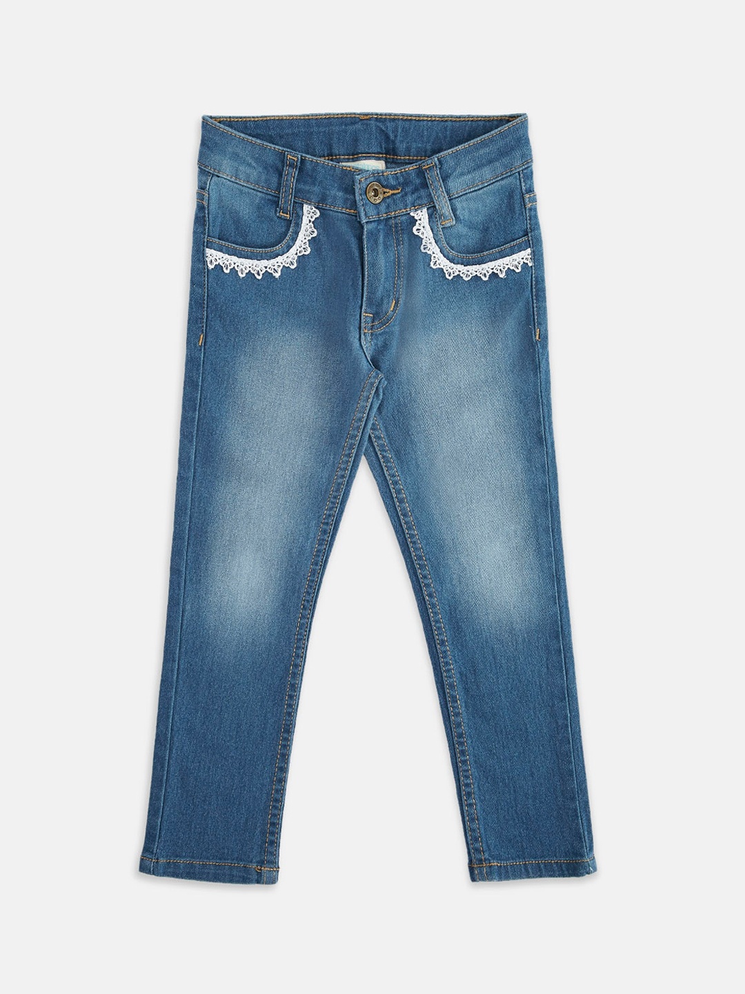 

Pantaloons Junior Girls Blue Light Fade Jeans