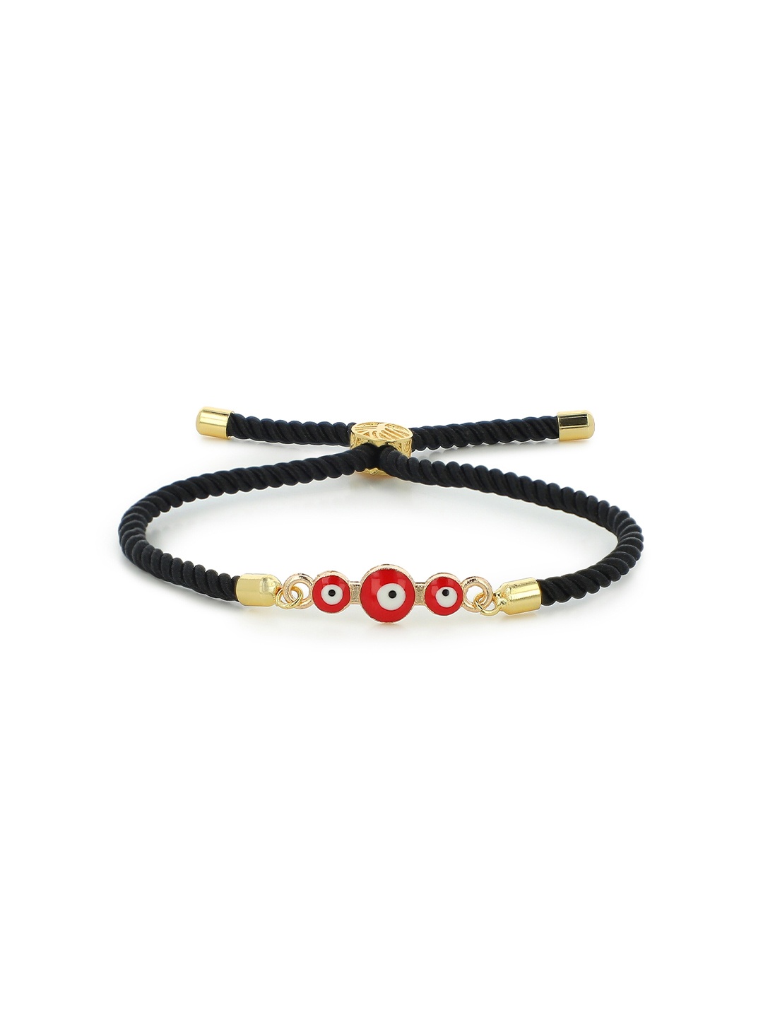 

EL REGALO Unisex Gold-Toned & Red Wraparound Bracelet