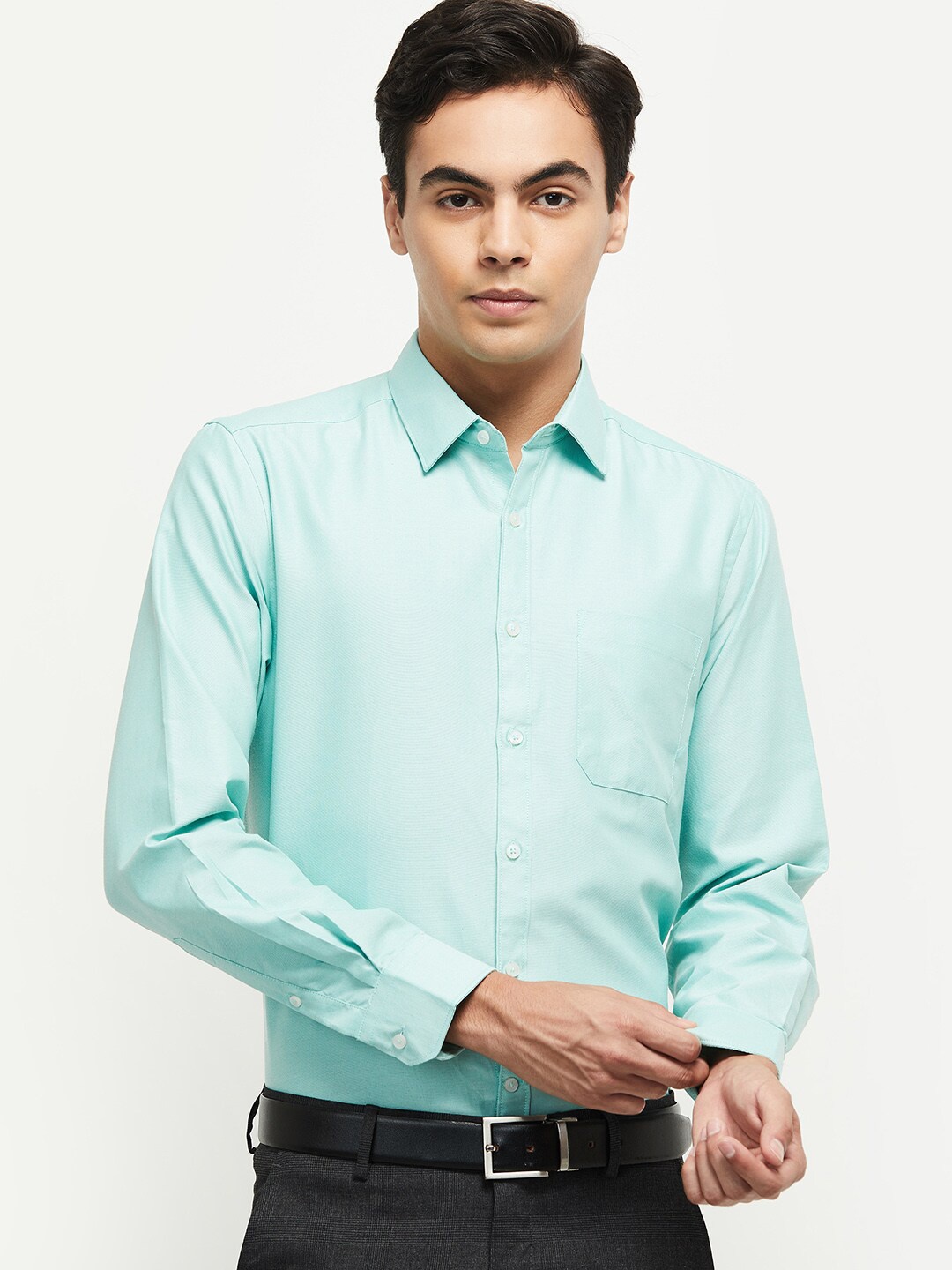 

max Men Green Casual Shirt