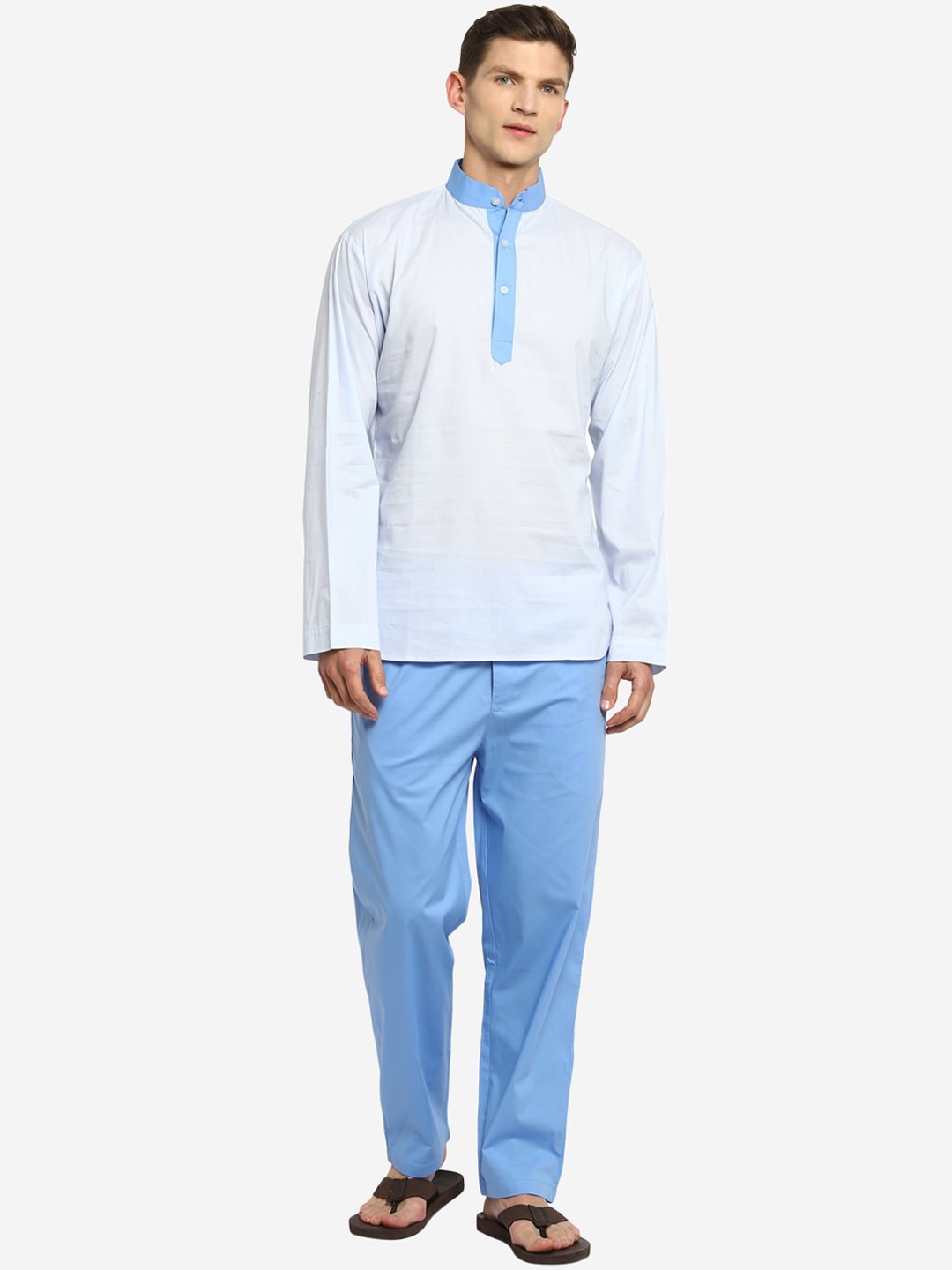 

shopbloom Men White Night suit
