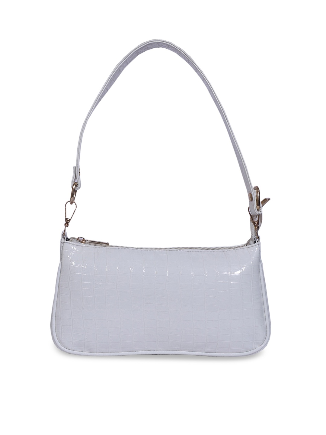 

FABBHUE White Structured Shoulder Bag