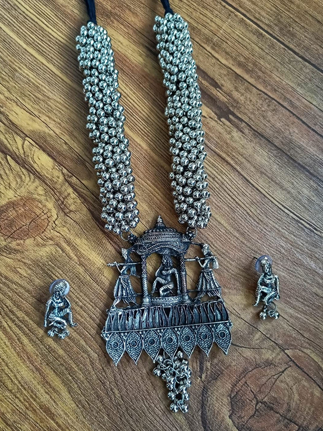 

ANNA CREATIONS Oxidized Silver-Plated Jewellery Set
