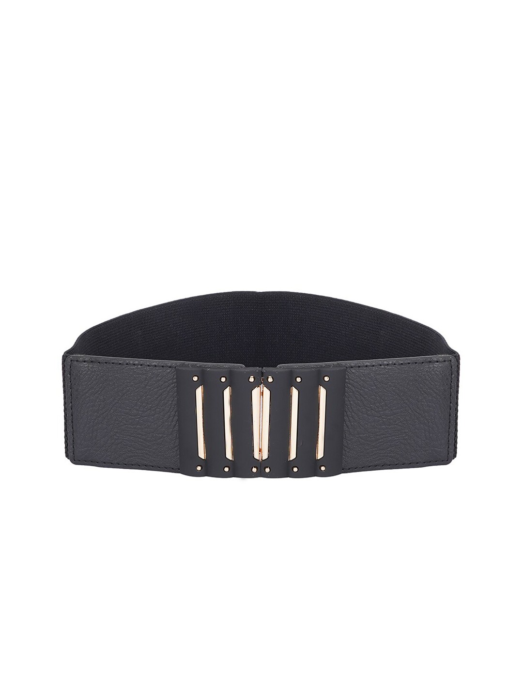 

Style SHOES Women Black Textured Elasticated Belt