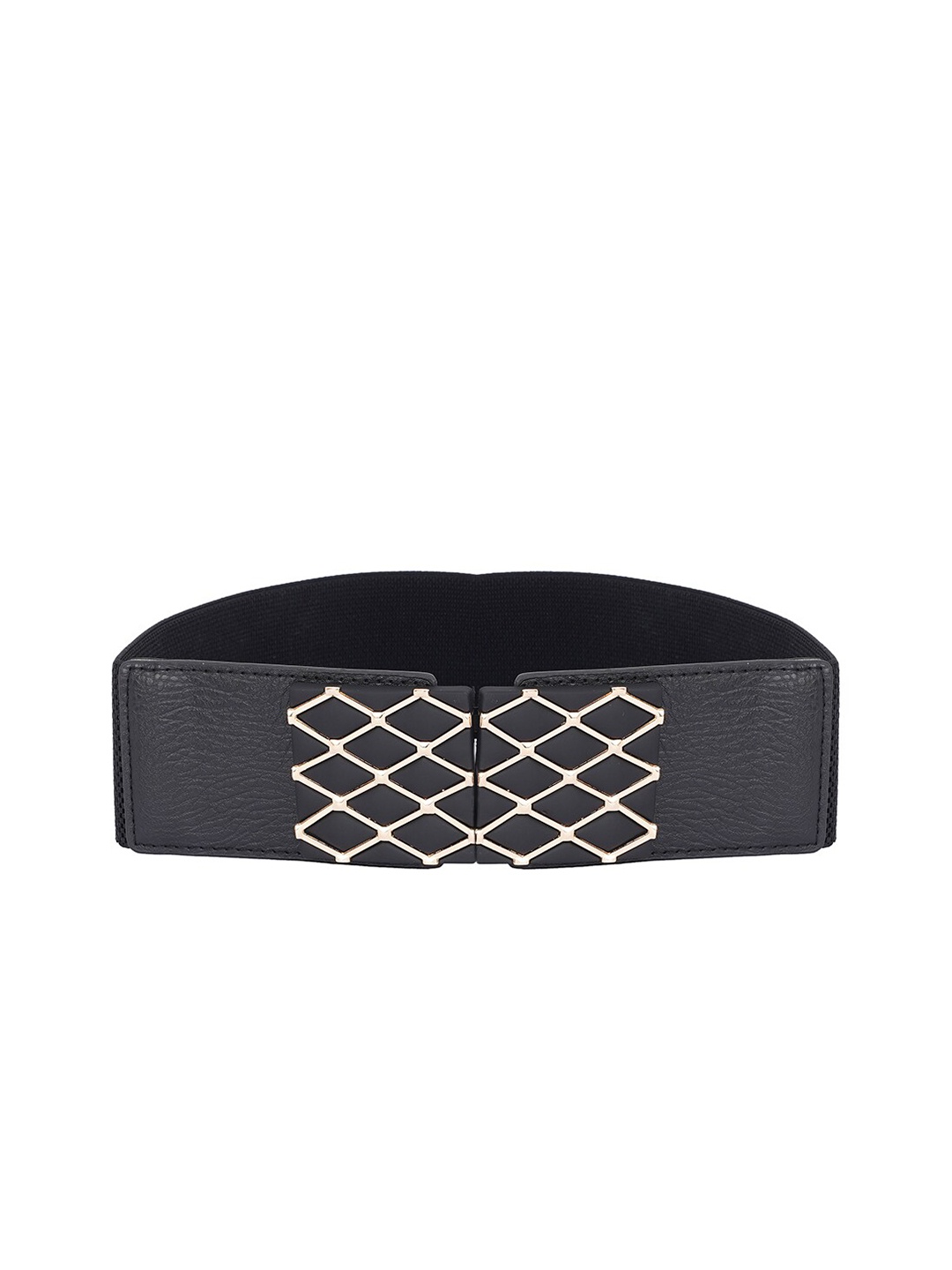 

Style SHOES Women Black Textured Elasticated Belt