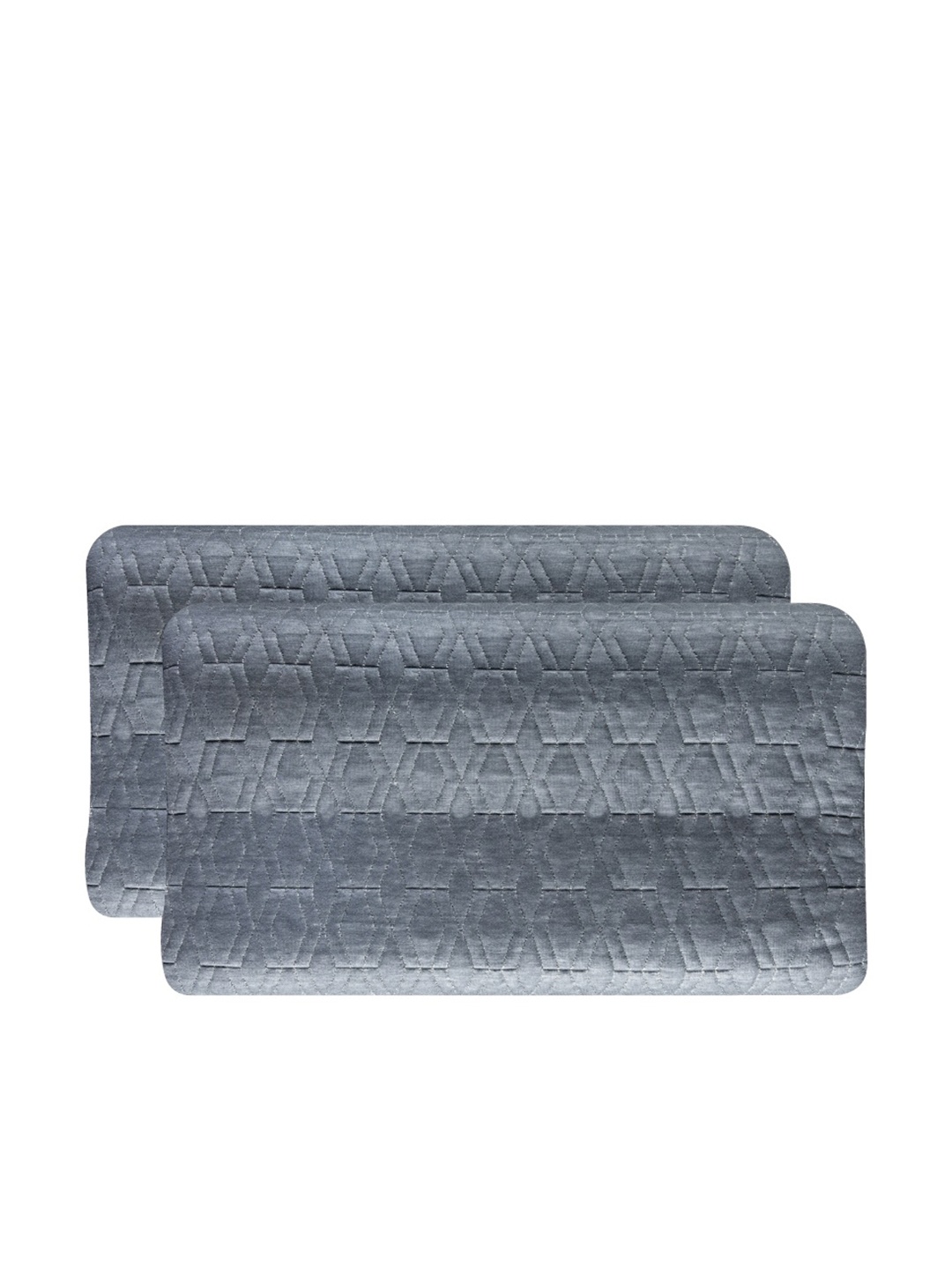 

The White Willow Set of 2 Grey Solid Cervical Pillows Cover