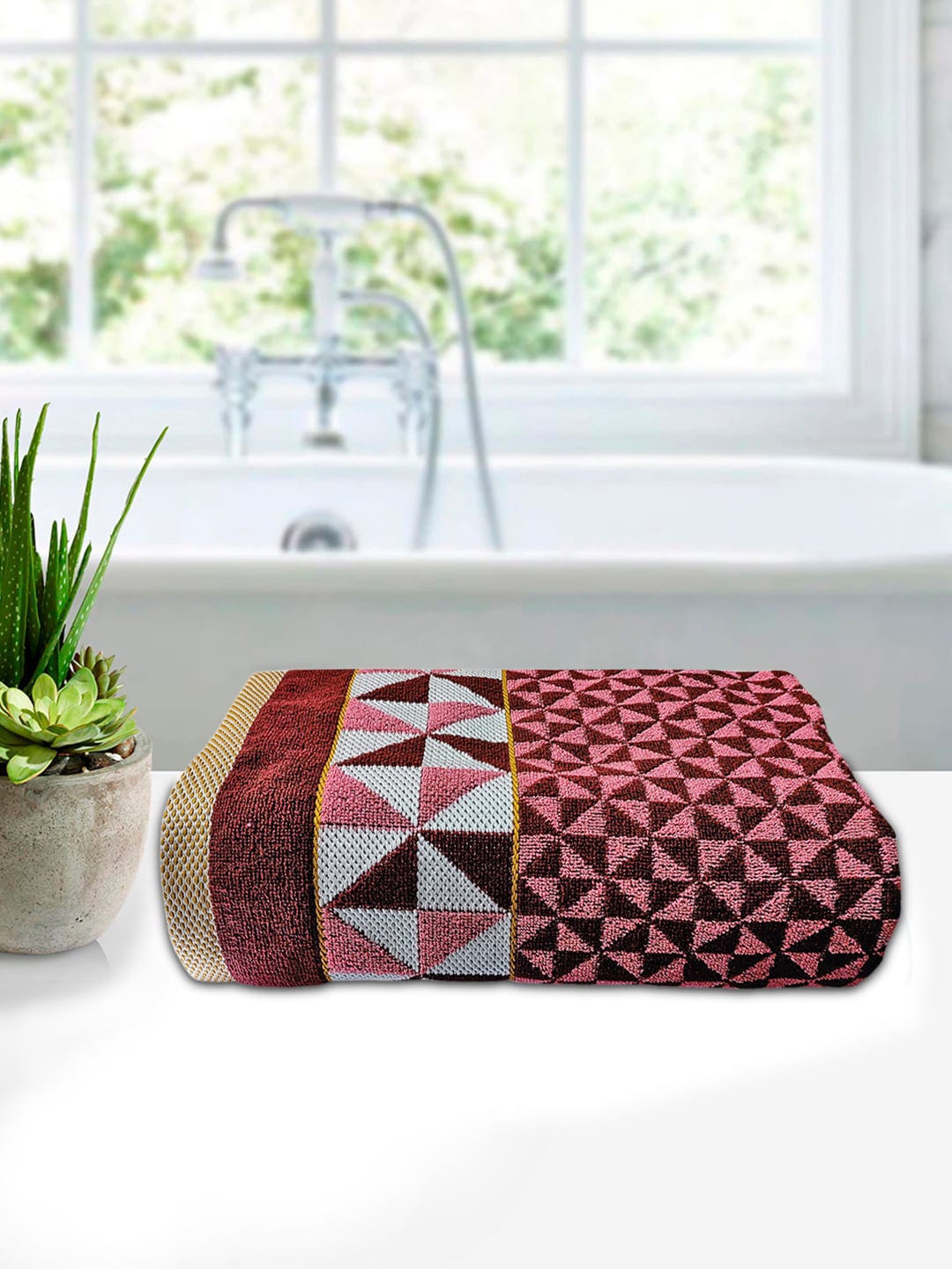 

Kuber Industries Maroon Printed 400 GSM Pure Cotton Bath Towels