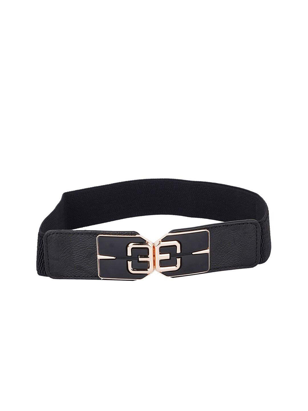 

Style SHOES Women Black Textured Stretchable Belt