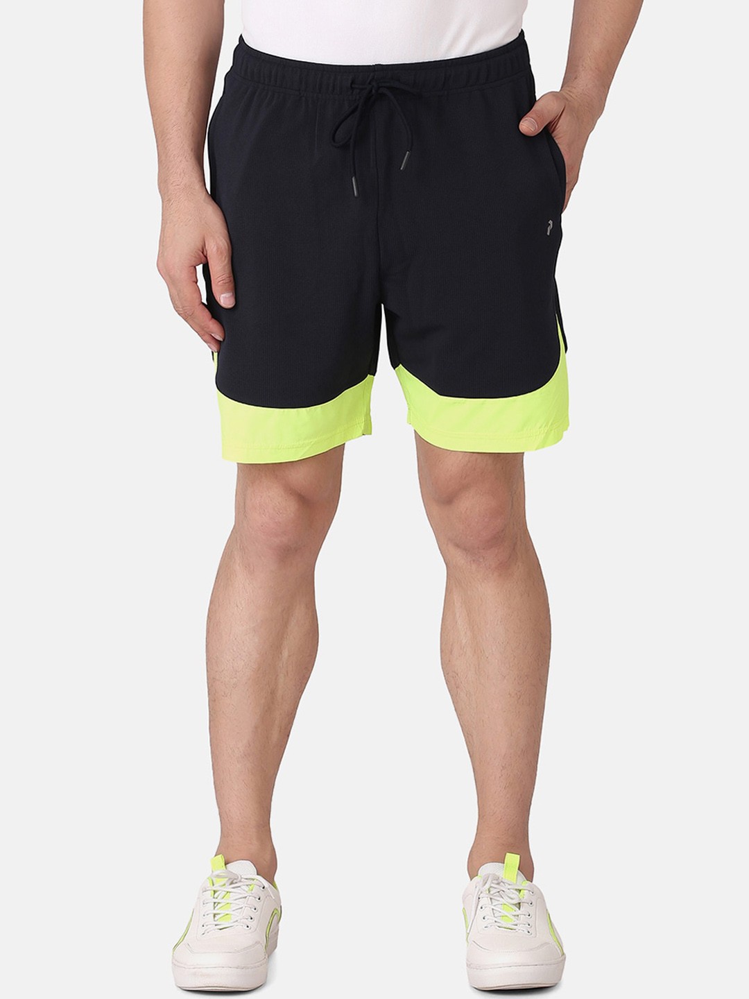 

PERFKT-U Men Navy Blue Solid Antimicrobial Training or Gym Shorts