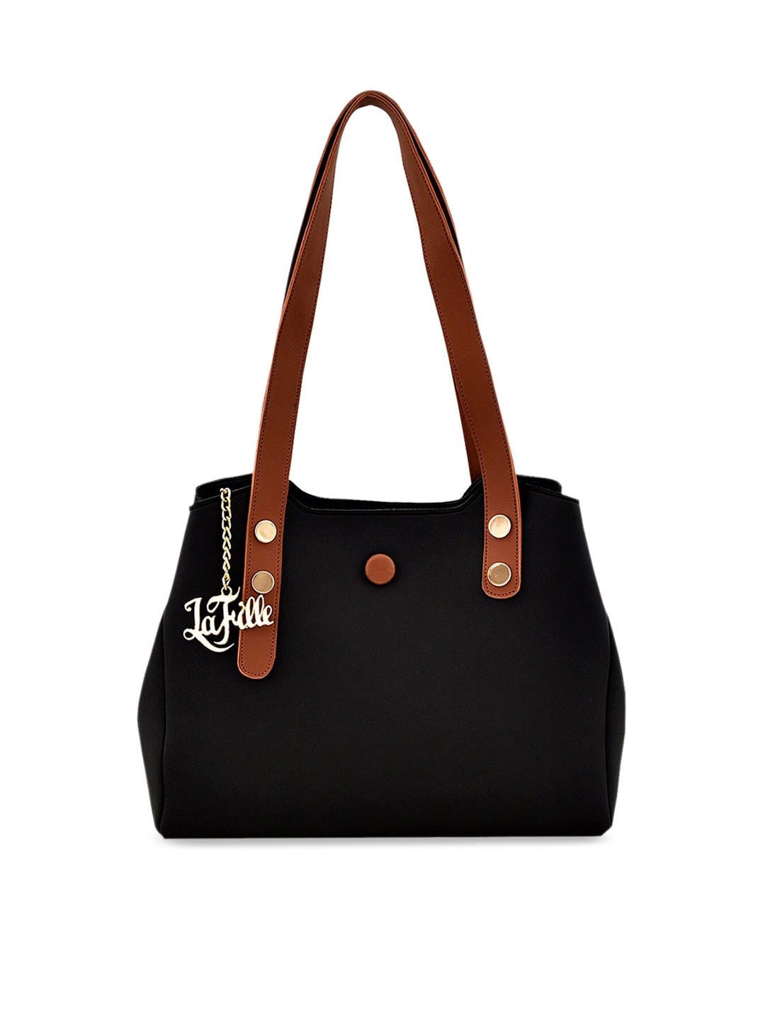 

LaFille Black PU Swagger Shoulder Bag