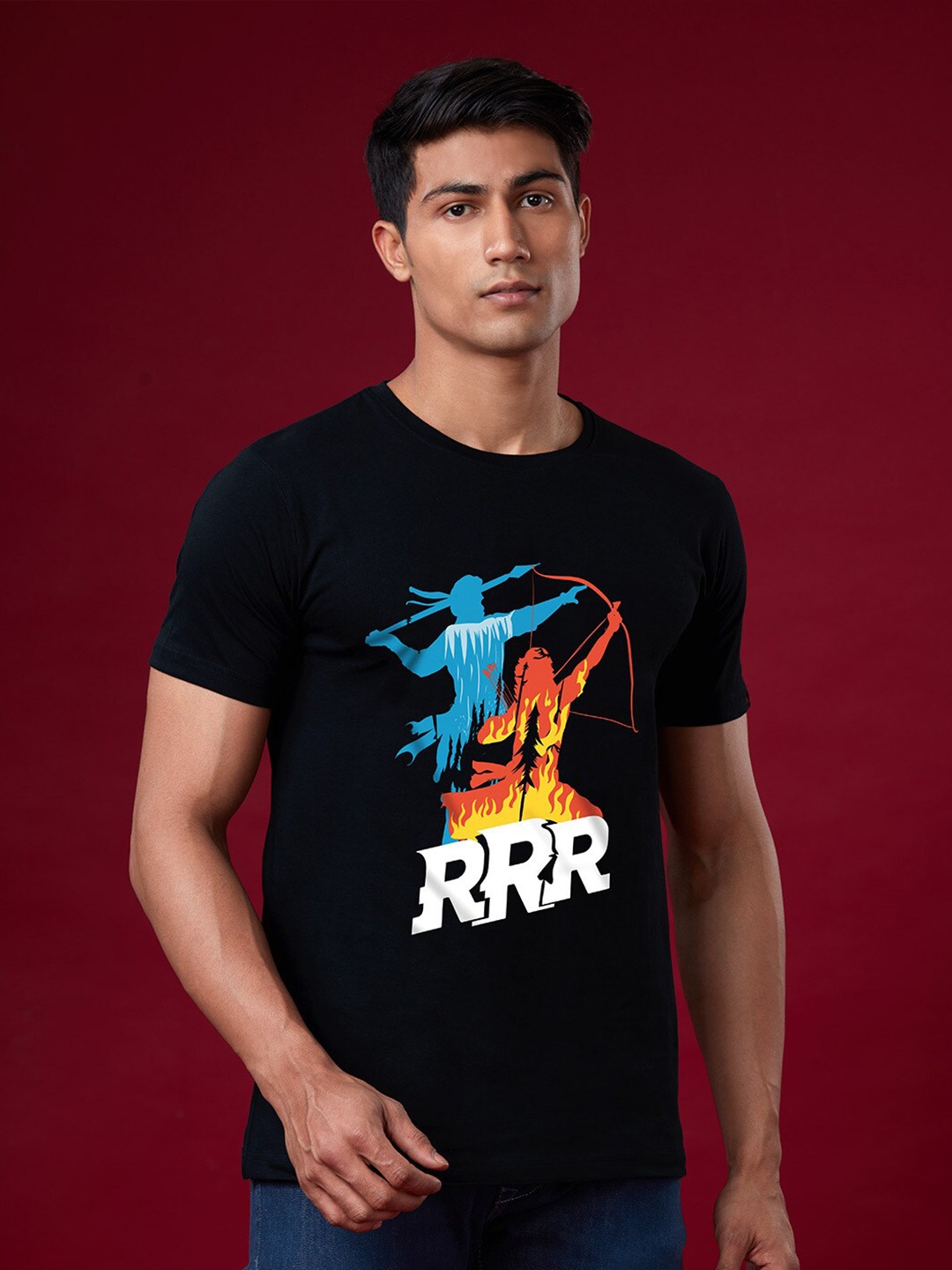 

The Souled Store Men Black Pure Cotton Printed T-shirt