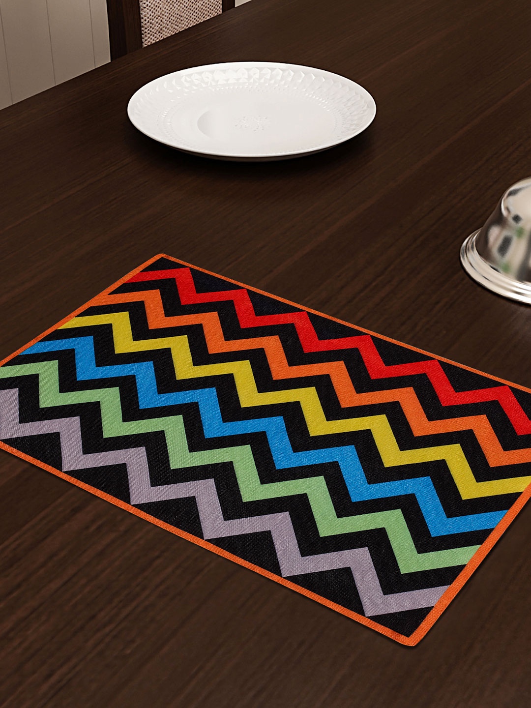 

SEJ by Nisha Gupta Multicoloured Set of 6 Printed Table Placemats, Multi