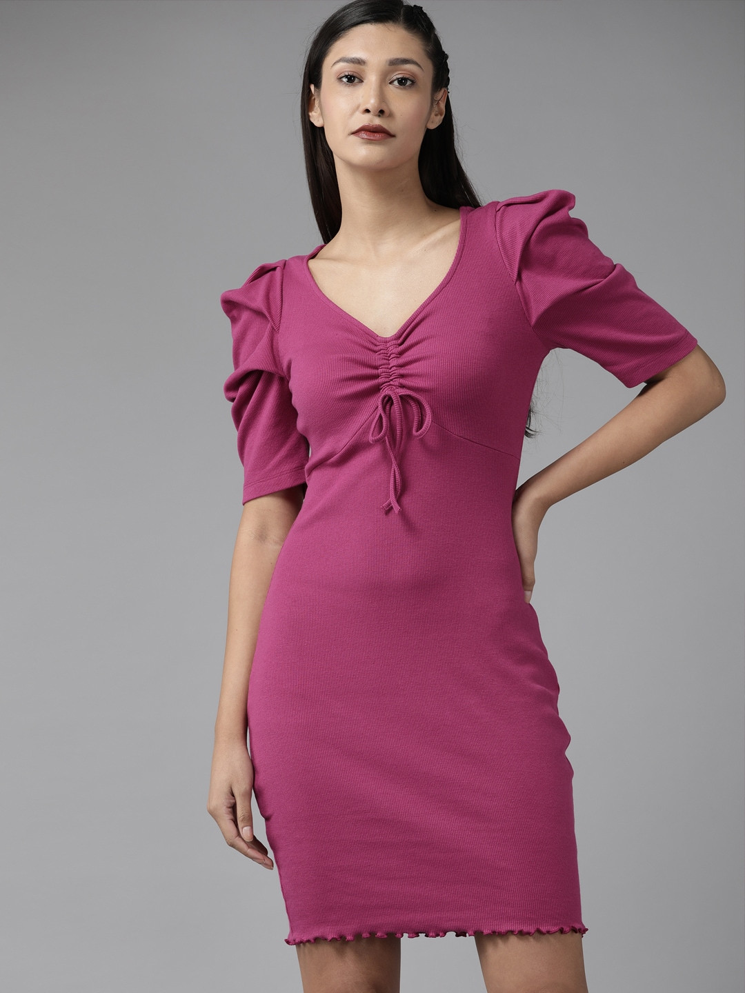 

Roadster Magenta Bodycon Dress
