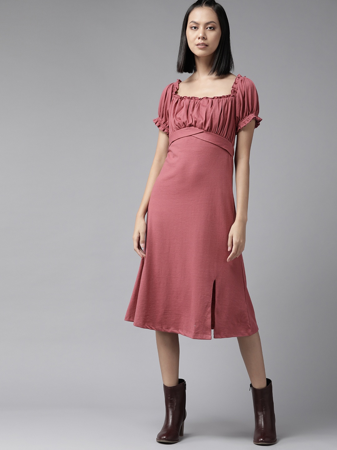 

Roadster Mauve A-Line Midi Dress