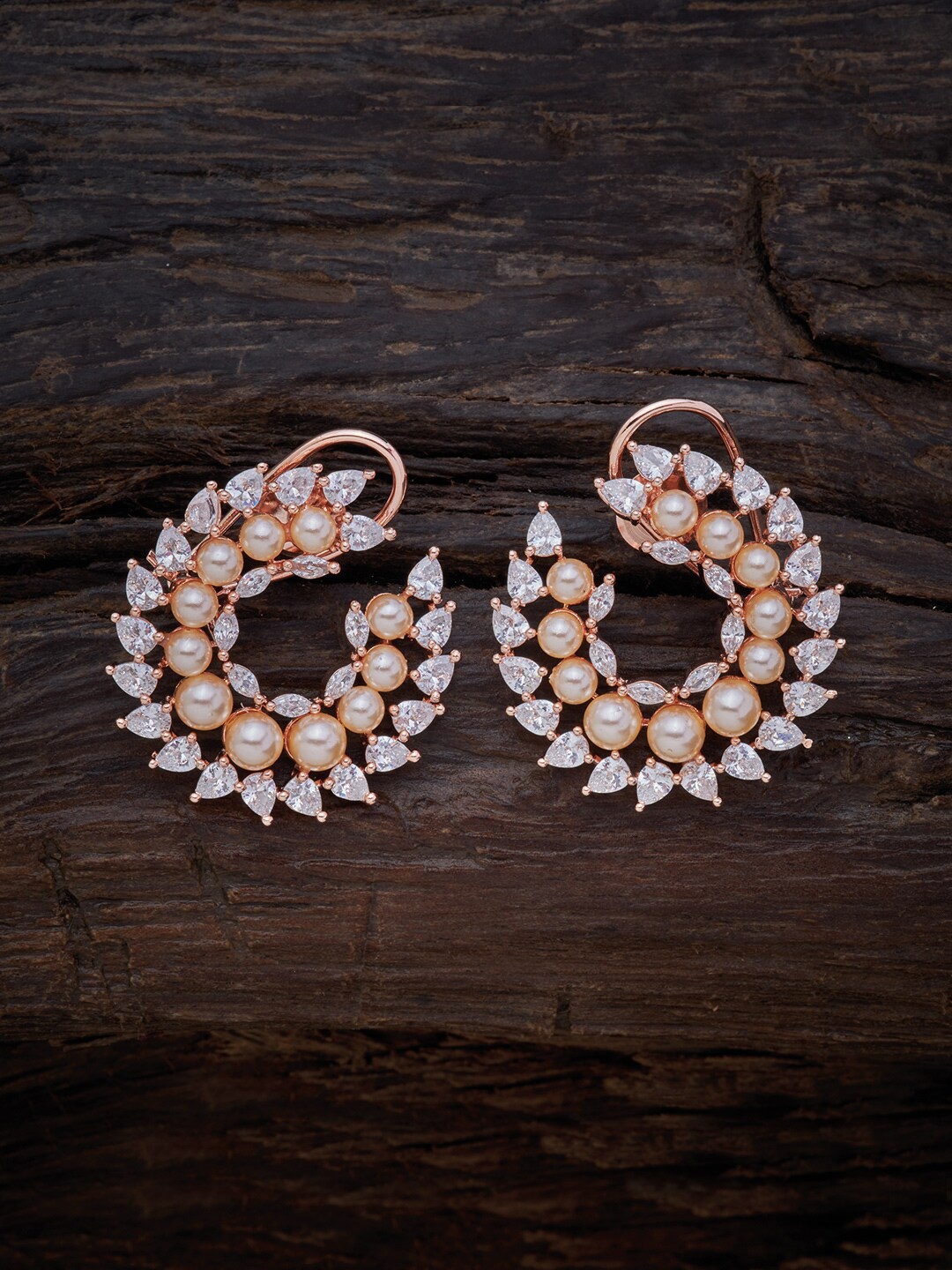 

Kushal's Fashion Jewellery White Contemporary Studs Earrings