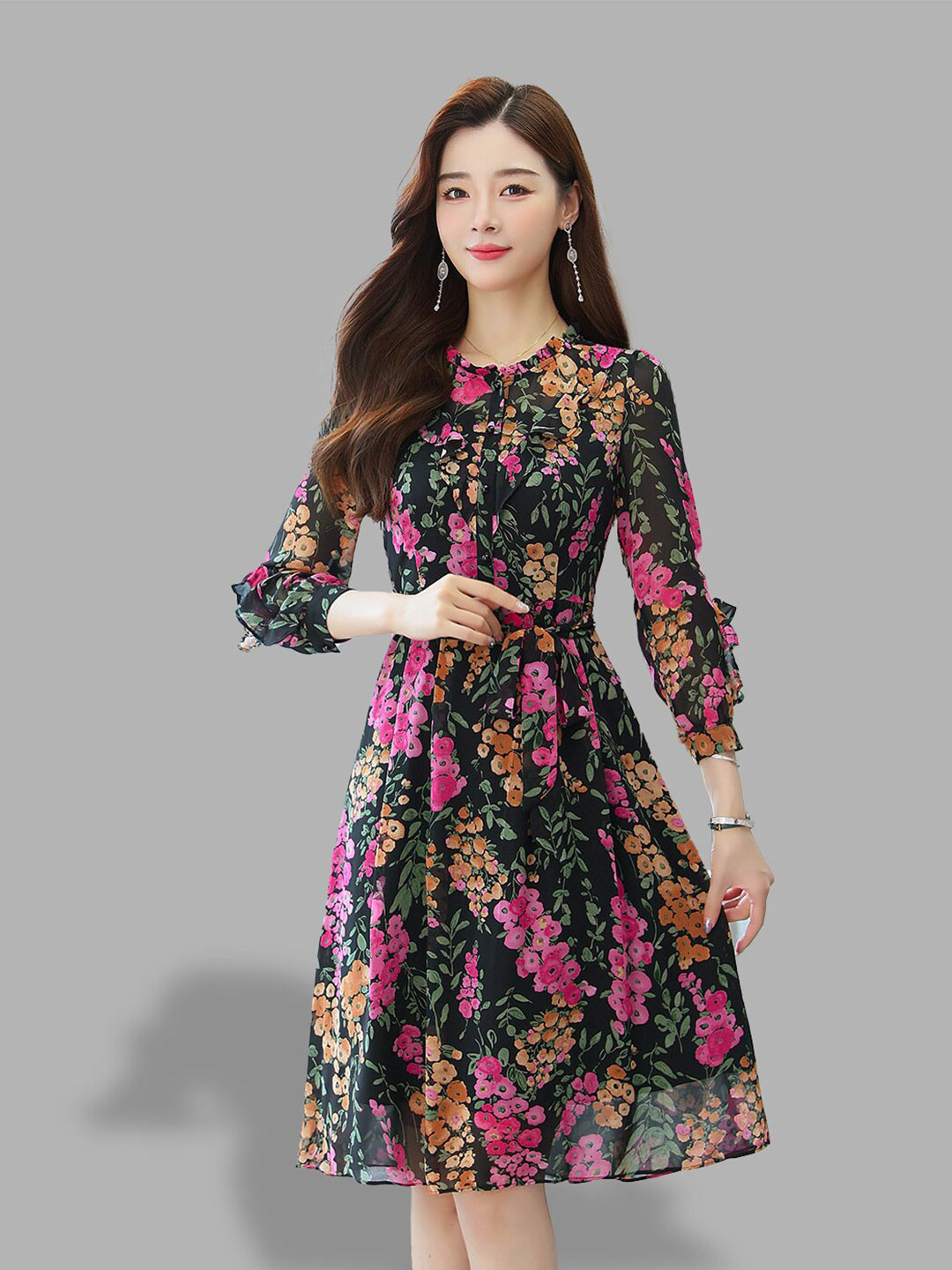 

JC Collection Women Multicoloured Floral Dress, Multi